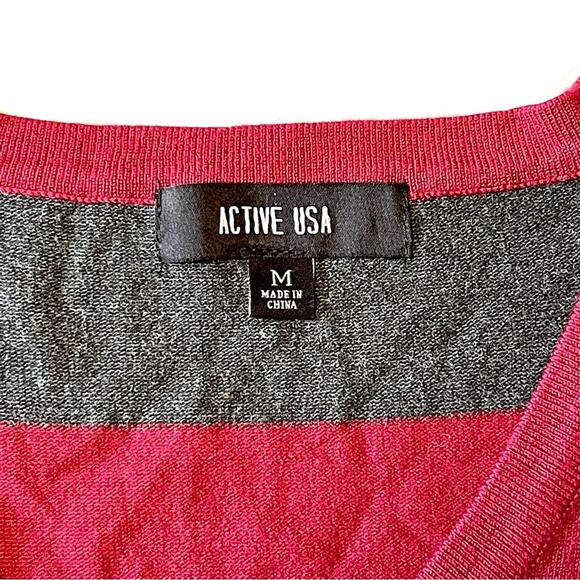 Active USA Color Blocked Sweater Size Medium - Picture 4 of 7